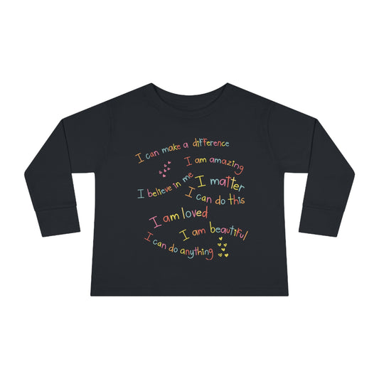 Toddler Positive Affirmations Toddler Long Sleeve Tee